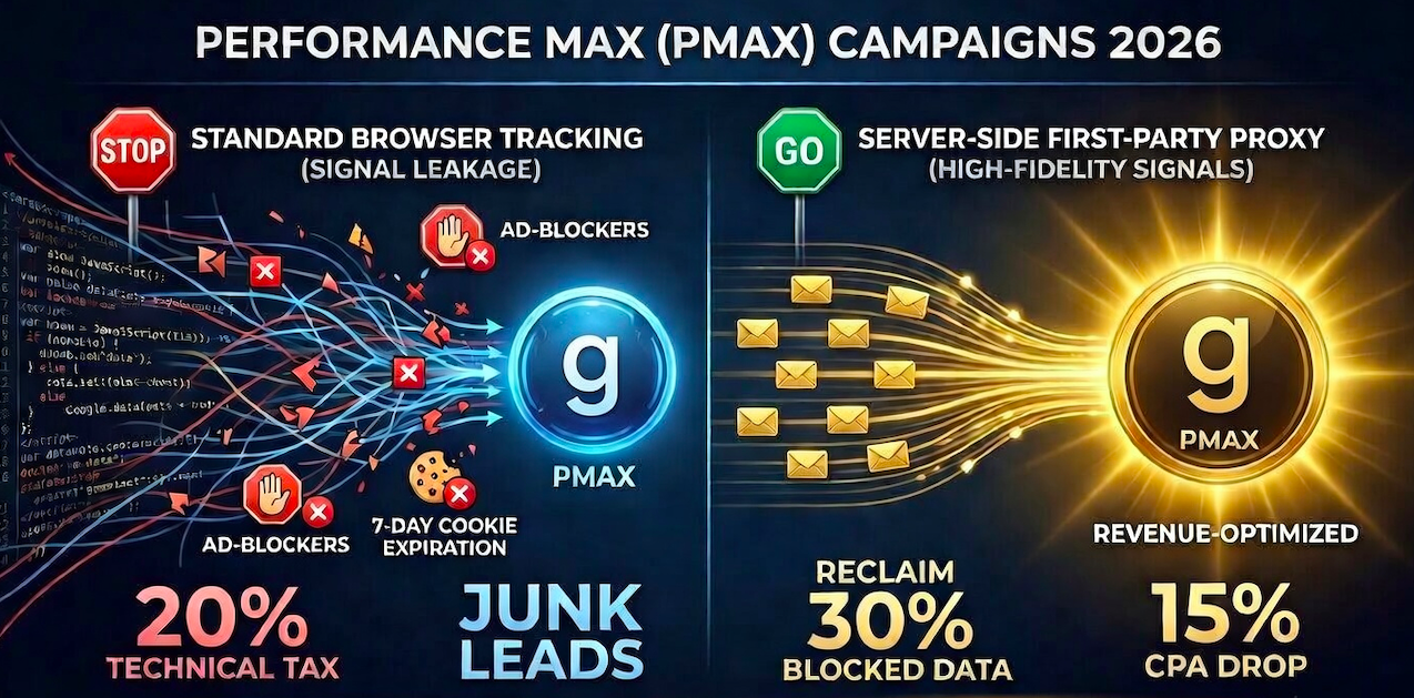 A diagram showing a pmax solution with multiple components and connections.